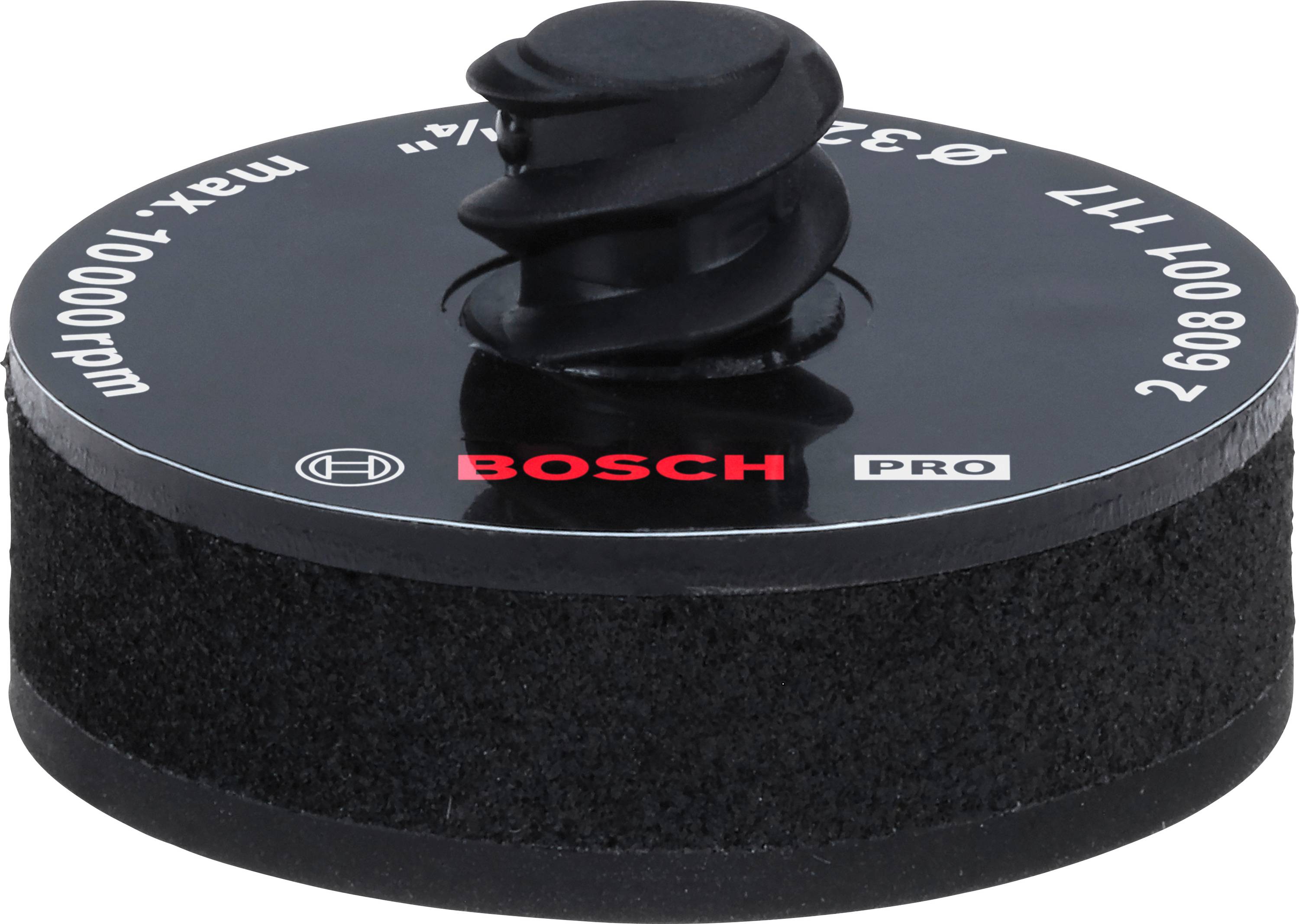 Disco abrasivo 'Bosch PRO', rotondo, nero, con filettatura e scritta max. 10.000 giri/min.