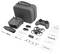 Kit drone con custodie, occhiali VR, controller, drone, eliche di ricambio, batterie, caricabatterie, attrezzi e manuali.