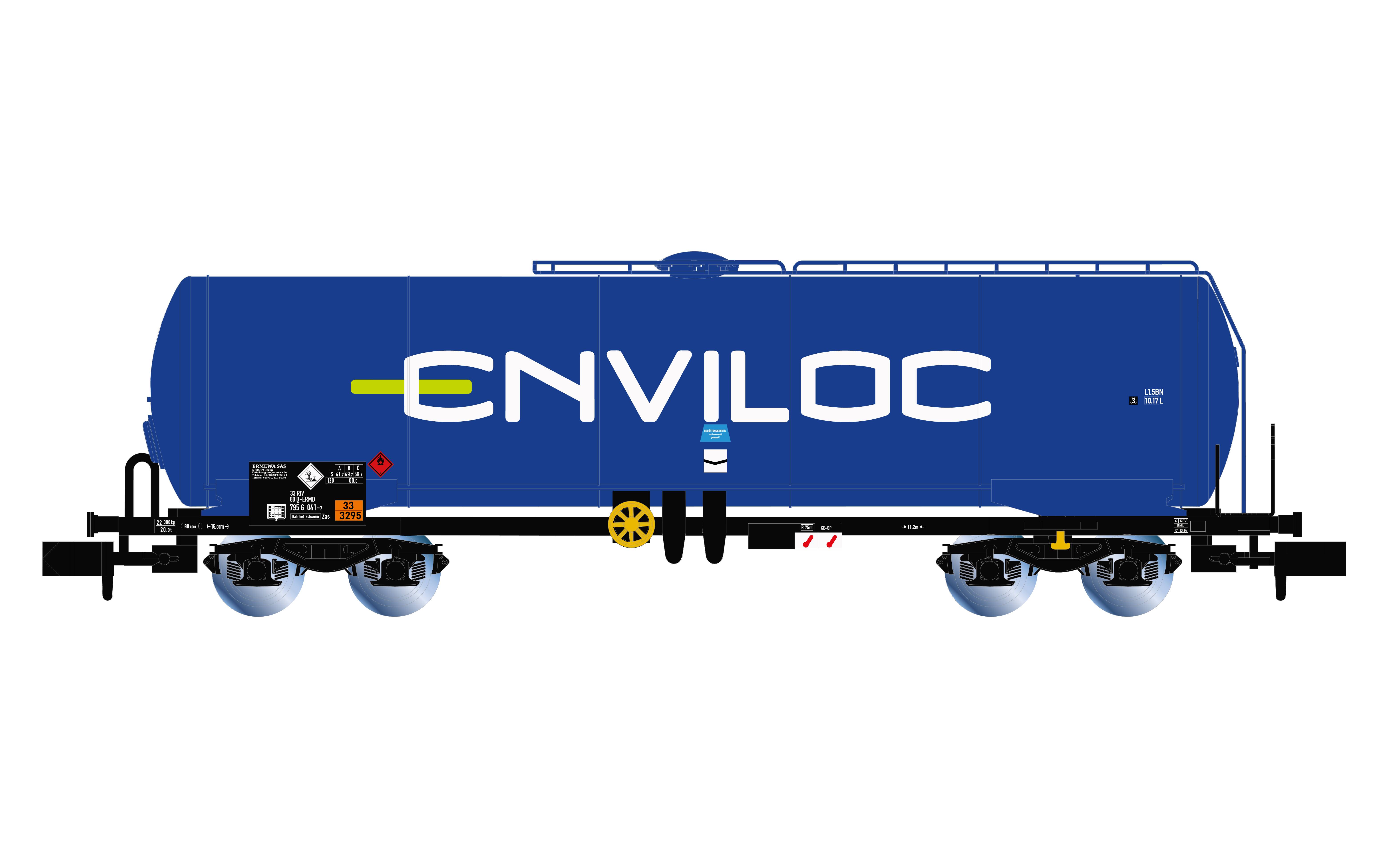N 4 assi. Vagone cisterna Envilloc di d-ERMD Arnold HN6635