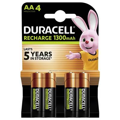 Batterie Duracell AA confezione da 16 con un coniglietto rosa. Il testo mette in evidenza la tecnologia di ultima generazione. Istruzioni e informazioni in più lingue.