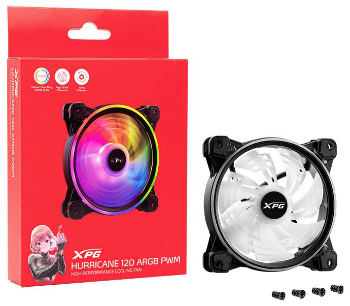 ADATA HURRICANE 120 Ventola per PC case Nero-3