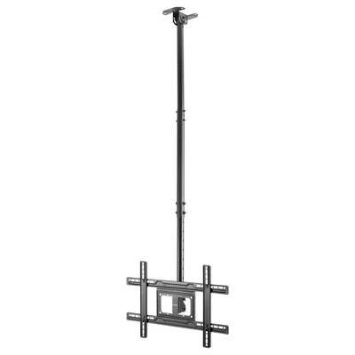 Supporto TV da soffitto con palo regolabile per un posizionamento ottimale dell'altezza. Adatto a diversi formati di schermi piatti.