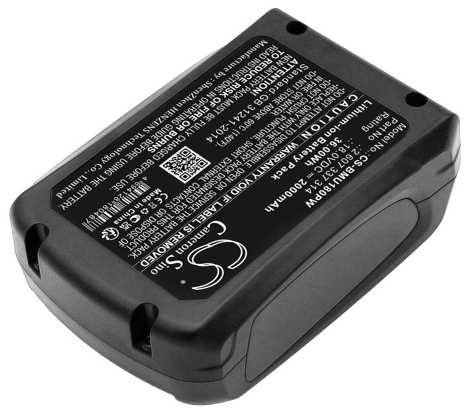 Una batteria di ricambio con custodia nera e scritta bianca, compatibile con Garmin Forerunner 310XT. Capacità: 1000mAh.