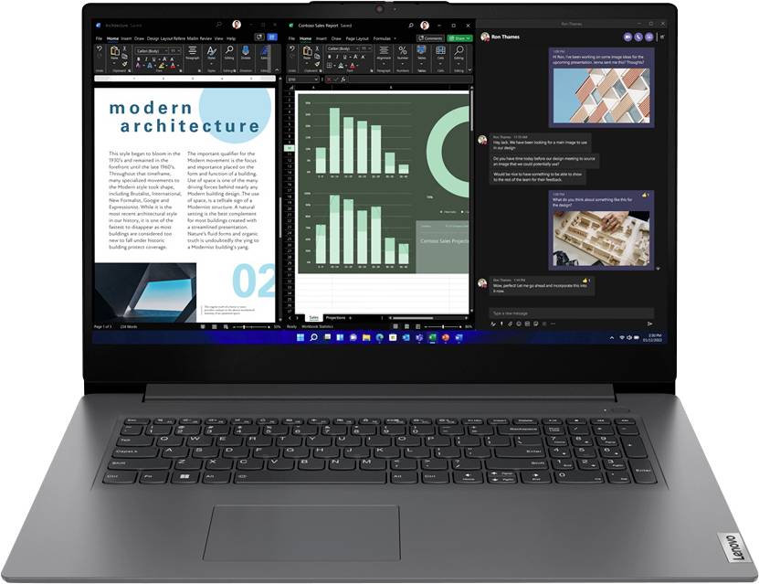 Lenovo Notebook V17 G4 43.9 cm (17.3 pollici) Full HD Intel® Core™ i7 i7-13620H 16 GB RAM 512 GB SSD Tedesco, QWERTZ Non-0