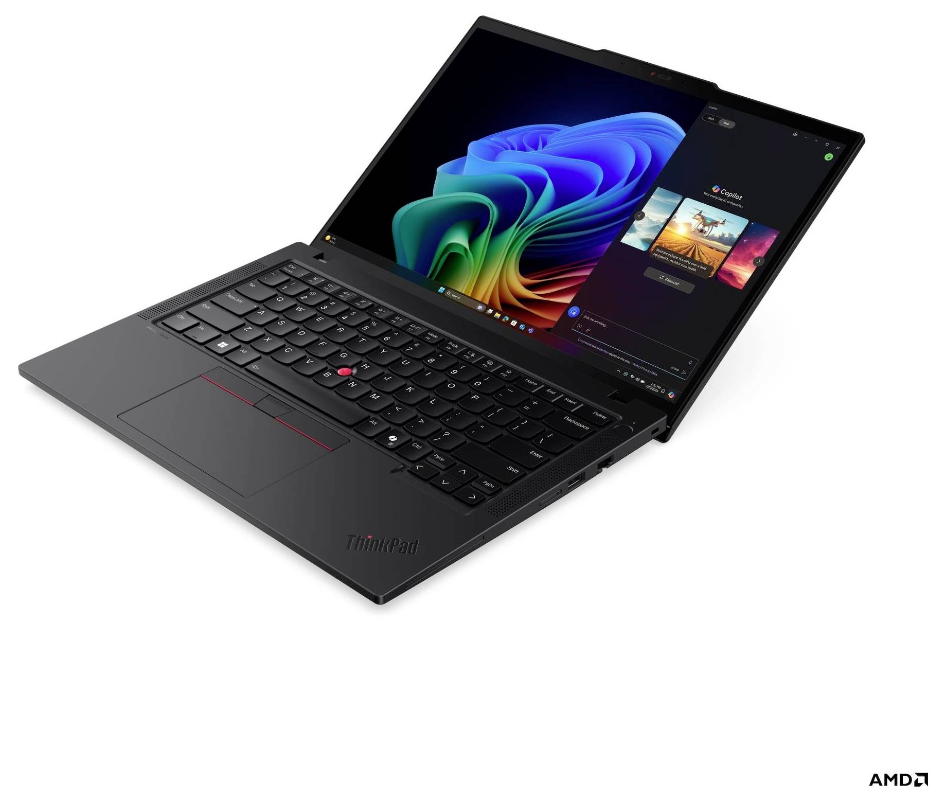 Lenovo Notebook ThinkPad T14 Gen 6 (AMD) 35.6 cm (14 pollici) WUXGA AMD Ryzen AI 5 340 16 GB RAM 512 GB SSD Tedesco, QWE-6