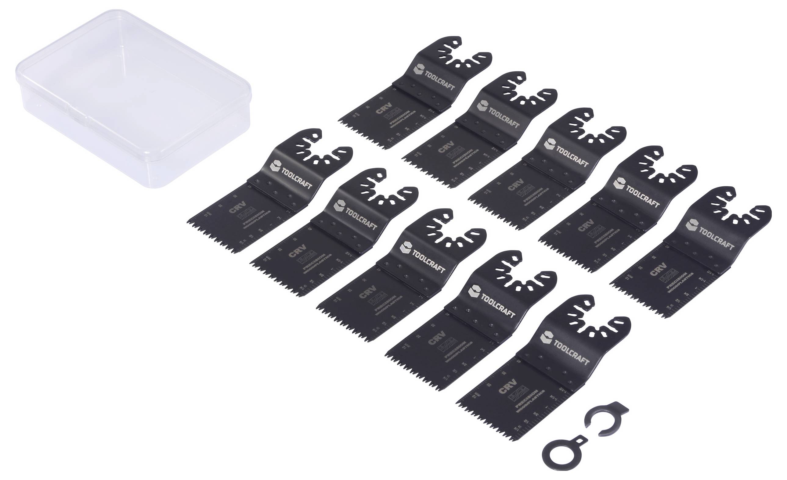 TOOLCRAFT TO-10283850 Acciaio al cromo vanadio Kit di accessori per multiutensile 10 parti 34 mm 10 pz.-4