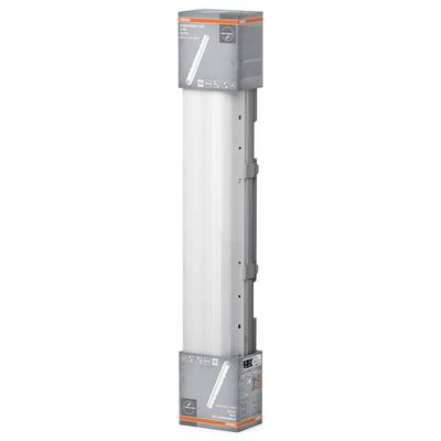 Confezione di una lampada a LED (60 cm, 230 V, 18 W, 2400 lm). Le stampe mostrano le caratteristiche del prodotto e la classe di efficienza energetica.