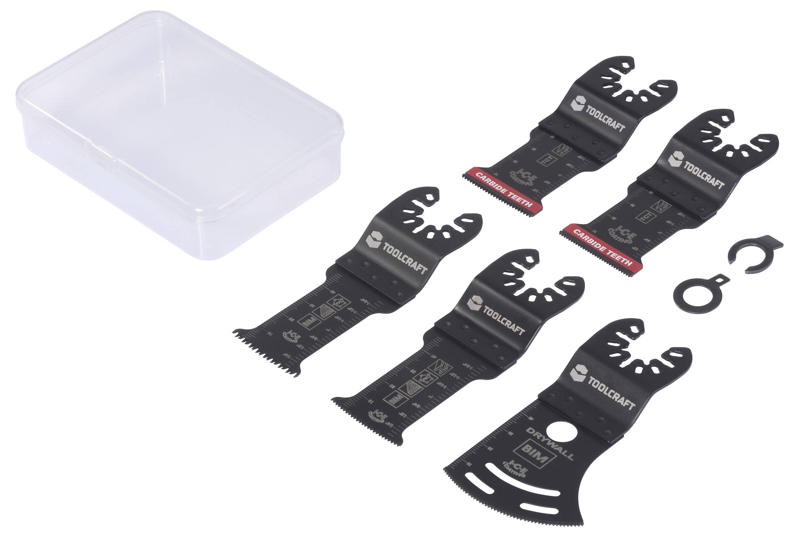 TOOLCRAFT TO-10285188 Bimetallico, Carburo Kit di accessori per multiutensile 5 pz.-4
