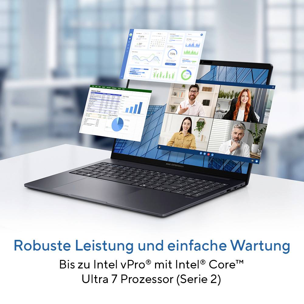Asus Notebook ExpertBook B3 40.6 cm (16 pollici) WUXGA Intel® Core™ Ultra 5 125H 16 GB RAM 512 GB SSD Tedesco, QWERTZ No-11