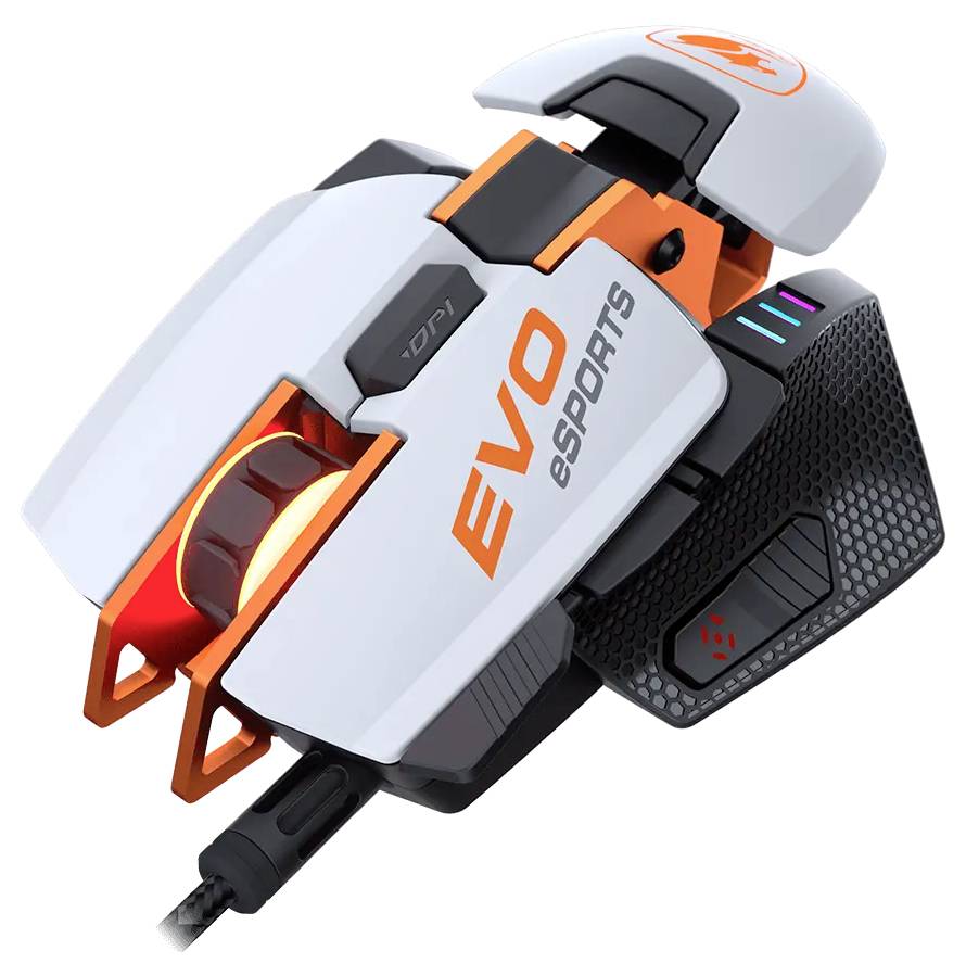 Cougar CGR-WOMW-700M EVO Mouse da gioco Cablato Ottico Bianco 1600 dpi-2