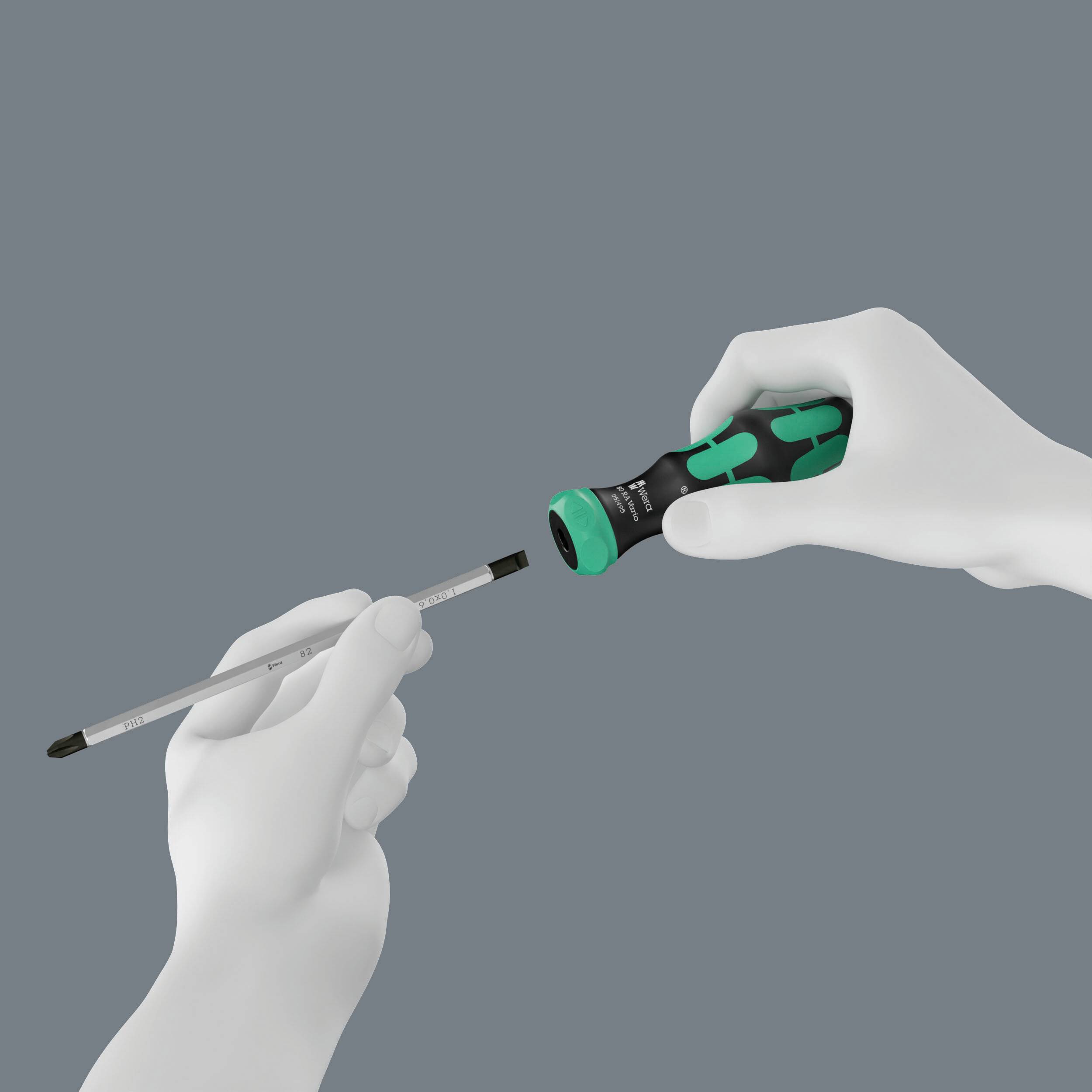 Wera Kompakt Vario RA 2025 Officina e meccanica Kit di punte intercambiabili per giraviti Taglio, Croce Phillips, Croce -1
