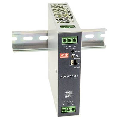 MEAN WELL XDR-75E-24 Alimentatore per guida DIN 24 V 3.2 A 76.8 W Contenuto 1 pz.-0