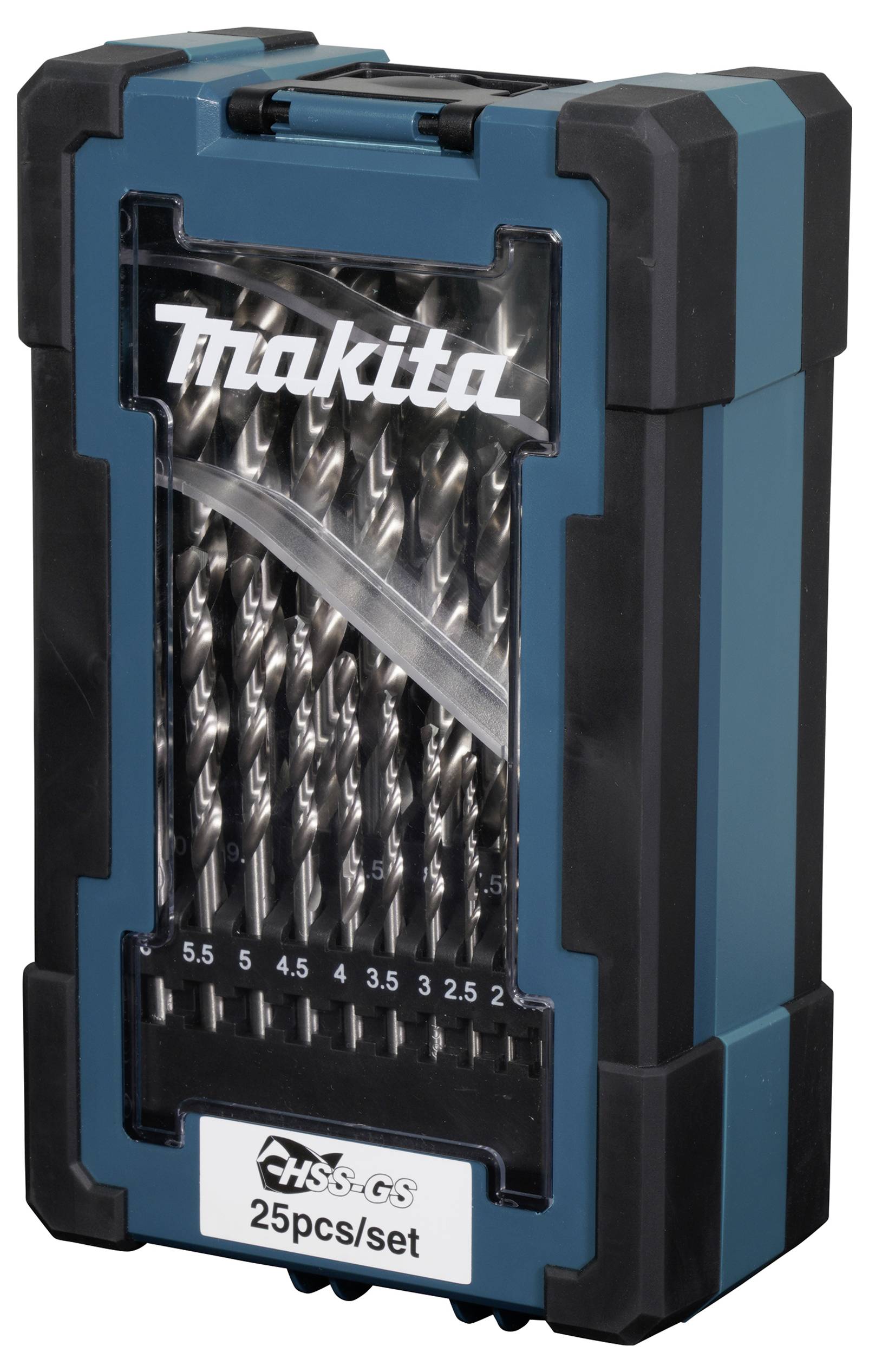 Makita D-78368 HSS Kit punte a spirale da metallo 1 mm, 1.5 mm, 2 mm, 2.5 mm, 3 mm, 3.5 mm, 4 mm, 4.5 mm, 5 mm, 5.5 mm, -1