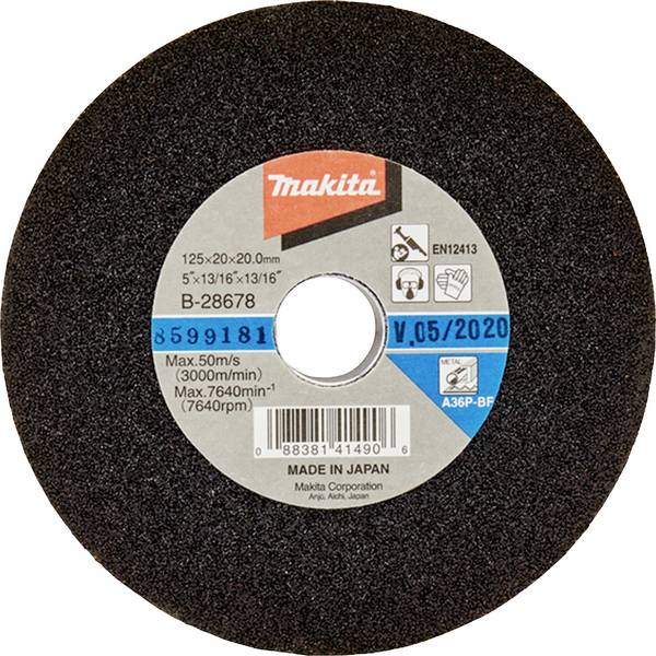 Makita B-28678 Pietra abrasiva Makita K36 125x20x20 B-28678 Diametro 125 mm    1 pz.