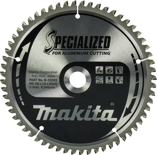 Makita B-33283 B-33283 Lama circolare 190 x 20 x 2 mm Numero di denti: 60 1 pz.