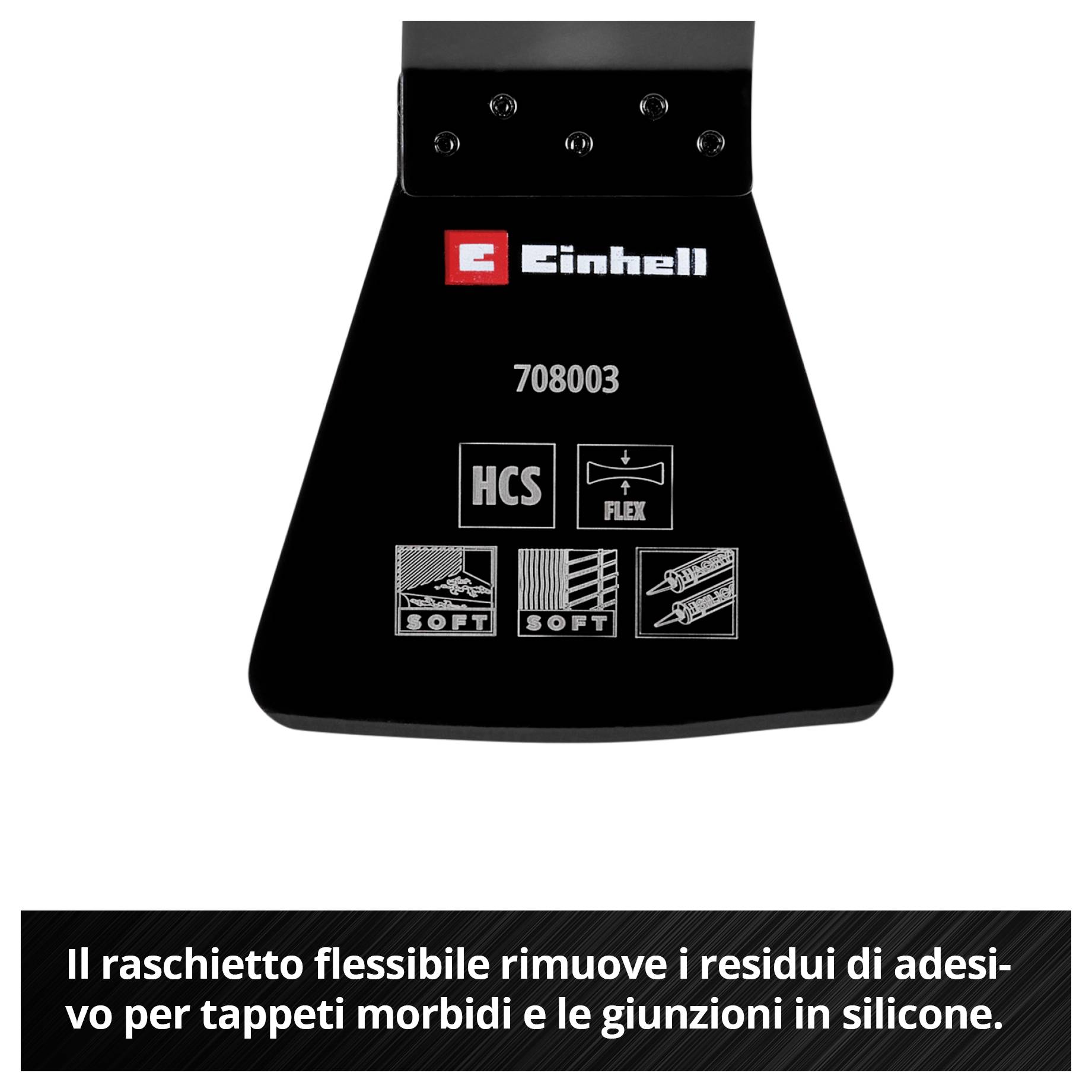 Einhell 708003 Schaber HCS, Flexibel 52mm Acciaio al cromo vanadio, HCS Raschietto 52 mm 1 pz.-2