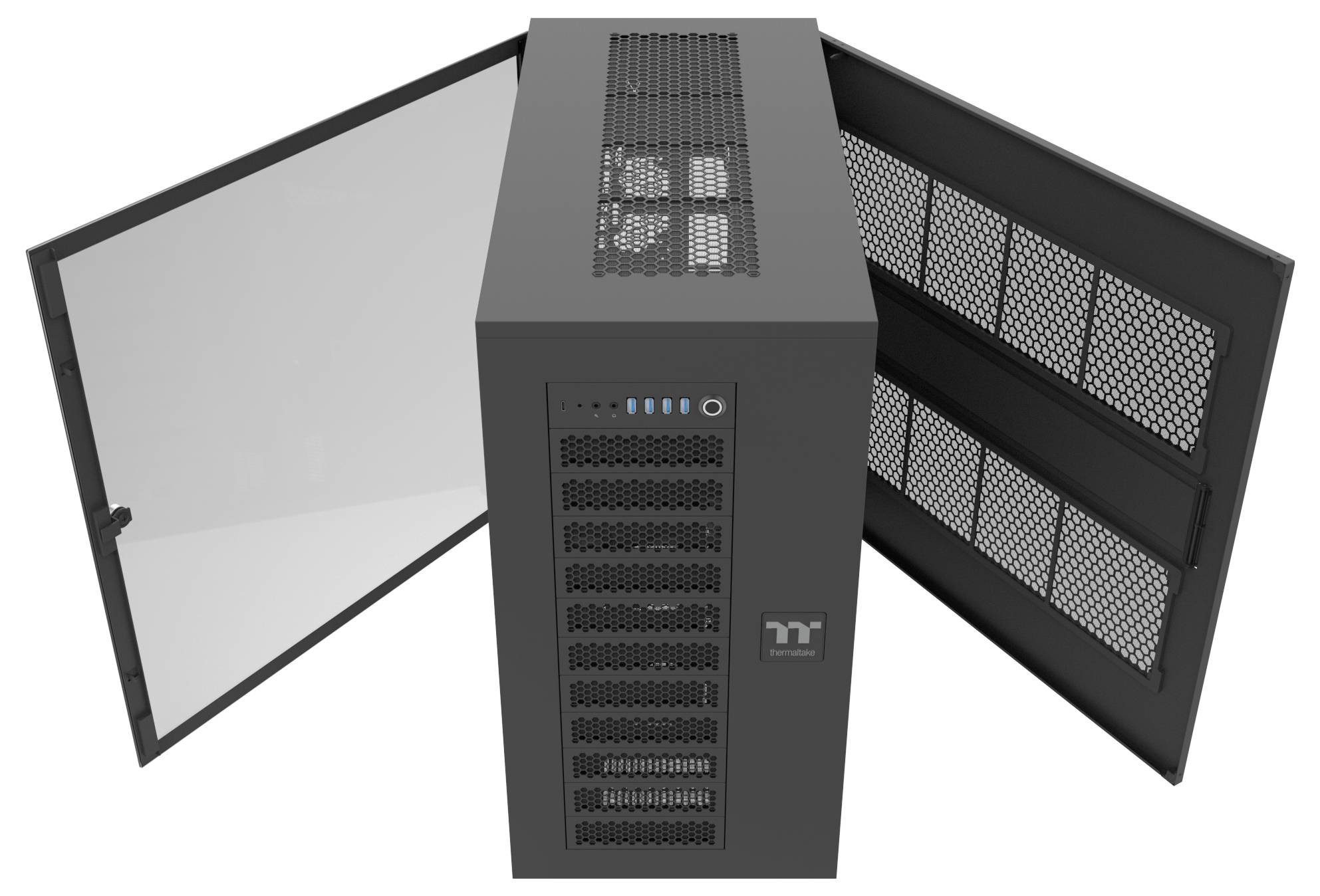Thermaltake AX700 Black Full Tower PC Case da gioco Nero-15