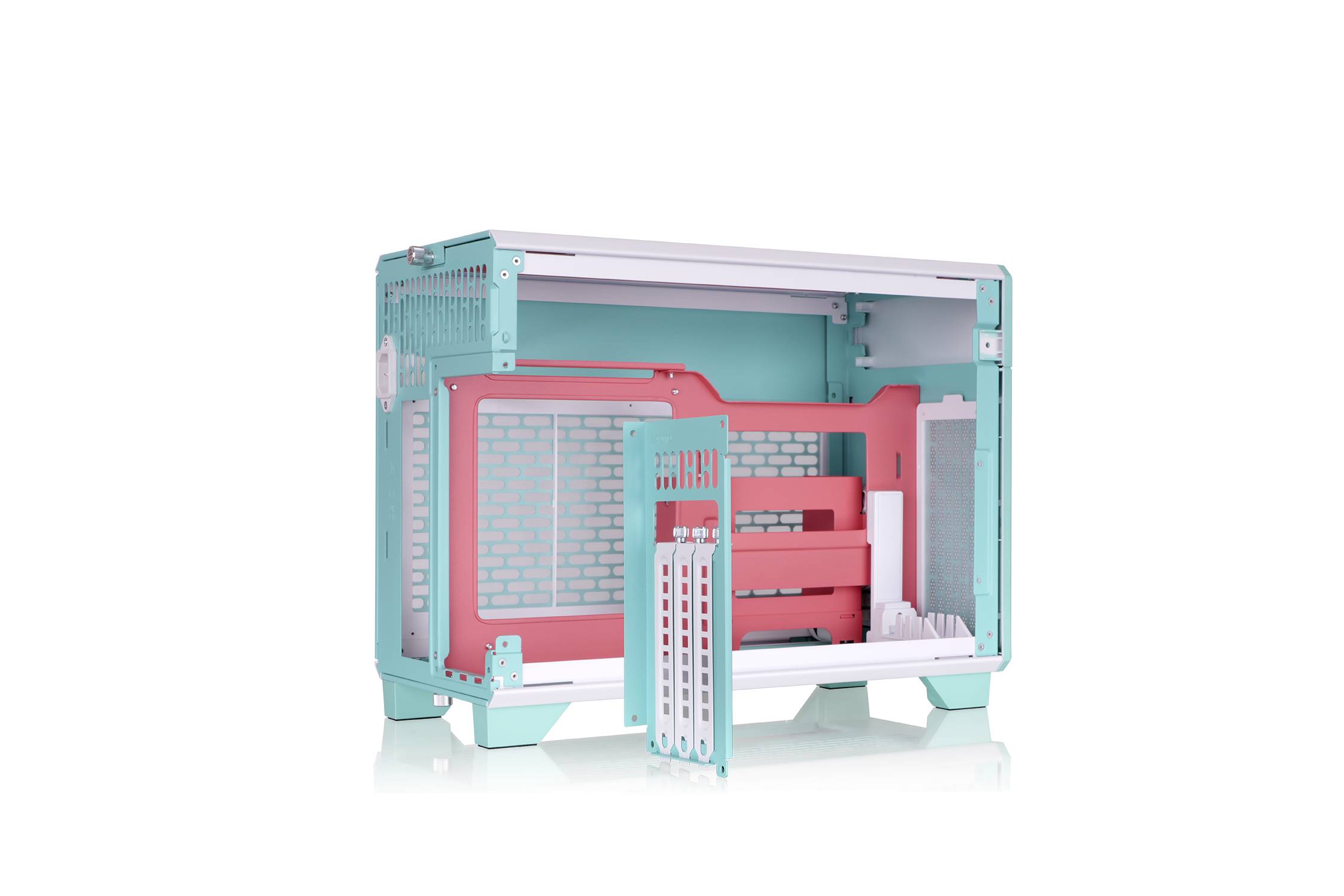 Thermaltake TR100 Mint Strawberry Mini-Tower PC Case da gioco Menta, Fragola-4