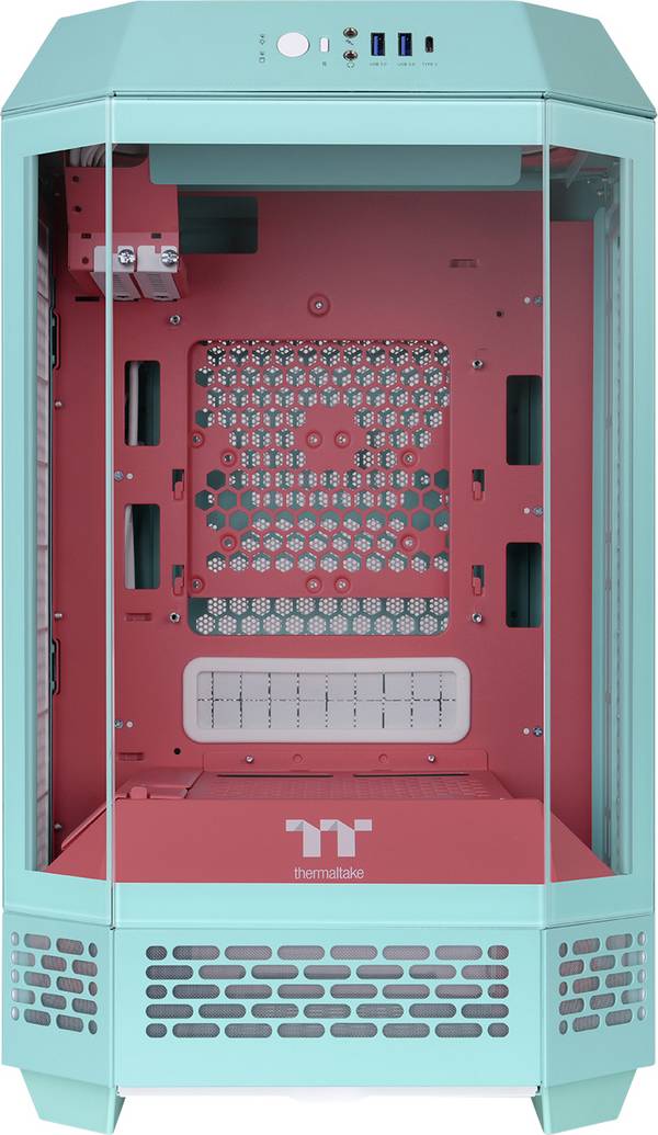 Thermaltake The Tower 250 Mint Strawberry Mini-Tower PC Case da gioco  Menta, Fragola