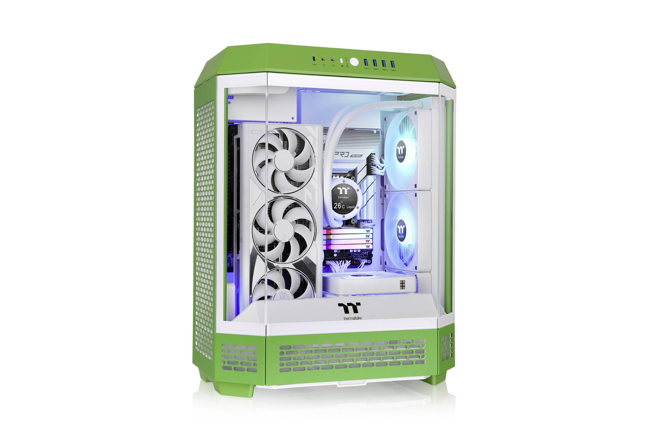 Thermaltake The Tower 600 Light-year Green Midi-Tower PC Case da gioco Verde luminescente (opaco)-10