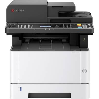 Una stampante multifunzione Kyocera con pulsanti e un display digitale sulla parte superiore, dotata di un vassoio carta e un'area di output nella parte inferiore.