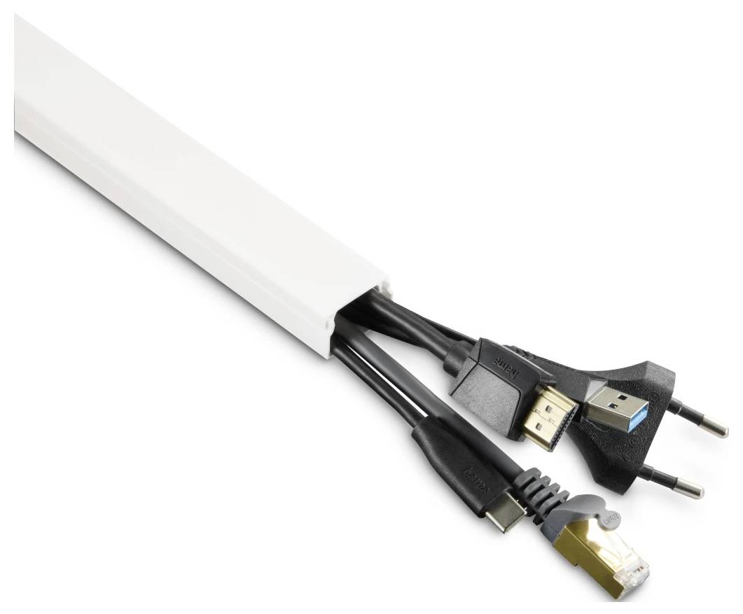 Hama 00221017 Canalina passacavi (L x L x A) 100 cm x 24 mm x 14 mm 4 pz. Bianco-2