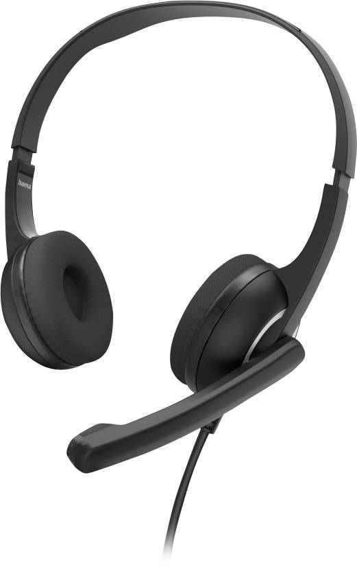 Hama Cuffie On Ear via cavo Stereo Nero Riduzione del rumore del microfono Muto Computer-0