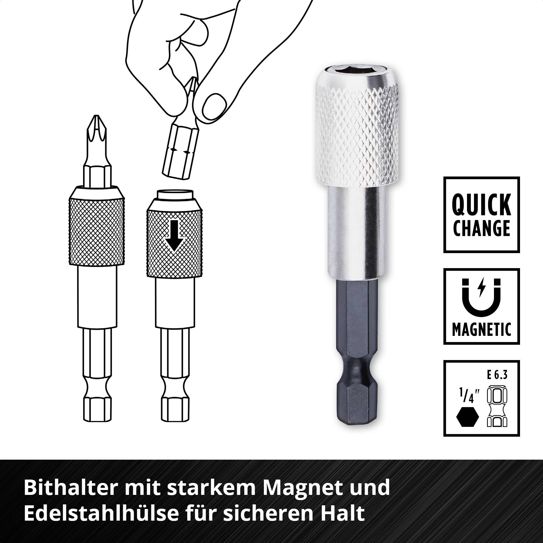 Einhell Bit Taschenbox 11tlg 118663 Kit inserti PH, PZ, Brugola interna, TX incl. porta inserti-3