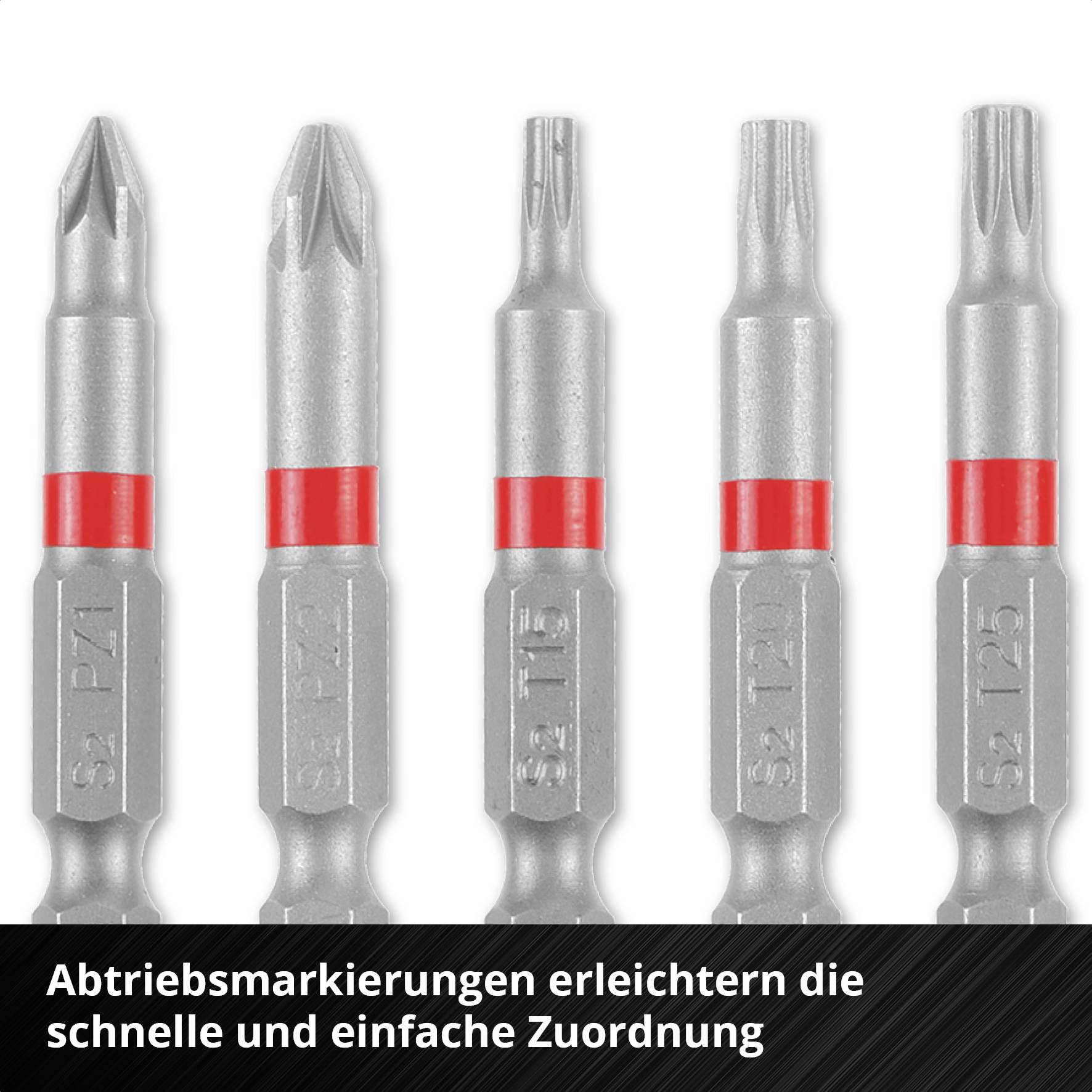 Einhell Bit Taschenbox 10tlg 118643 Kit inserti PH, PZ, Brugola interna, TX-2