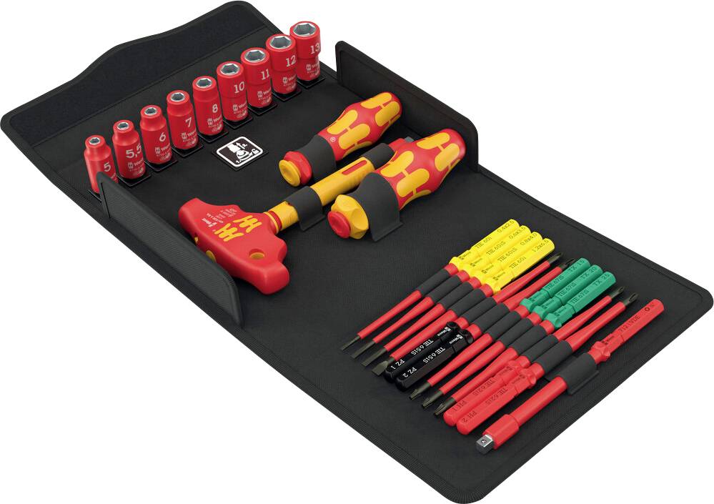 Wera Kraftform Kompakt VDE 24 Allrounder Set 1 VDE Kit di punte intercambiabili per giraviti Croce Phillips, Croce Pozid-0