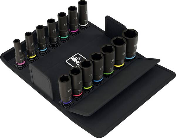 Wera 8790 B Impaktor Deep Set 1 Kit di chiavi a bussola metrico  14 parti 05005580001