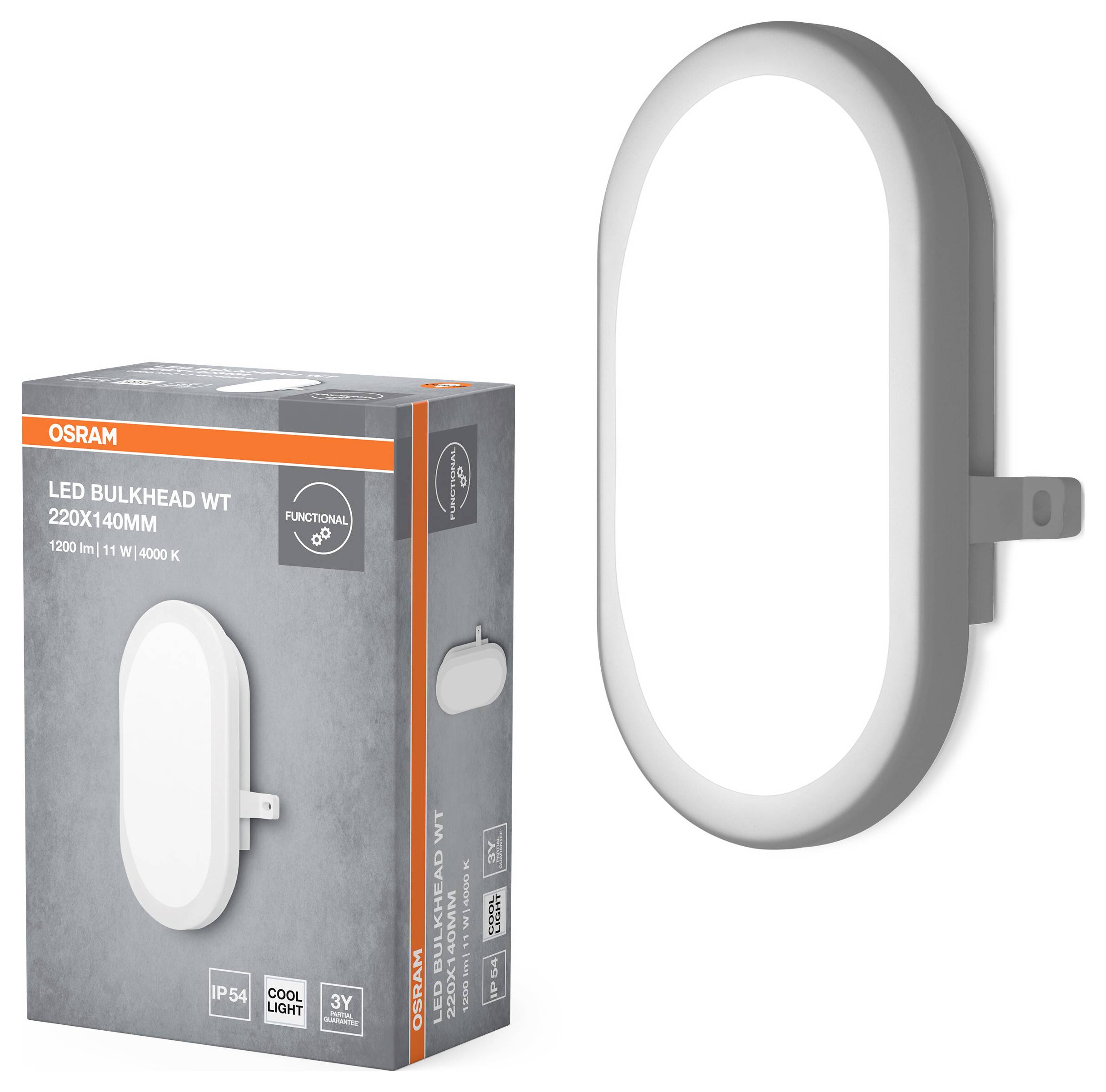 OSRAM HOMELIGHTING LED Bulkhead 11W 4000K White Lampada da parete a LED-1