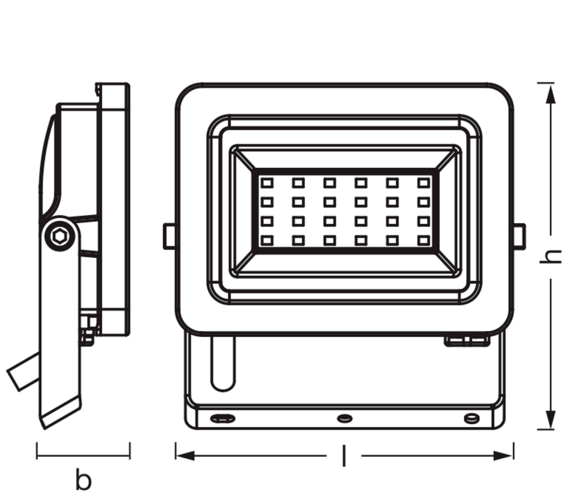 OSRAM HOMELIGHTING Floodlight EA 5W 840 Dark Grey 4099854429552 Faretto da esterno 5 W-3