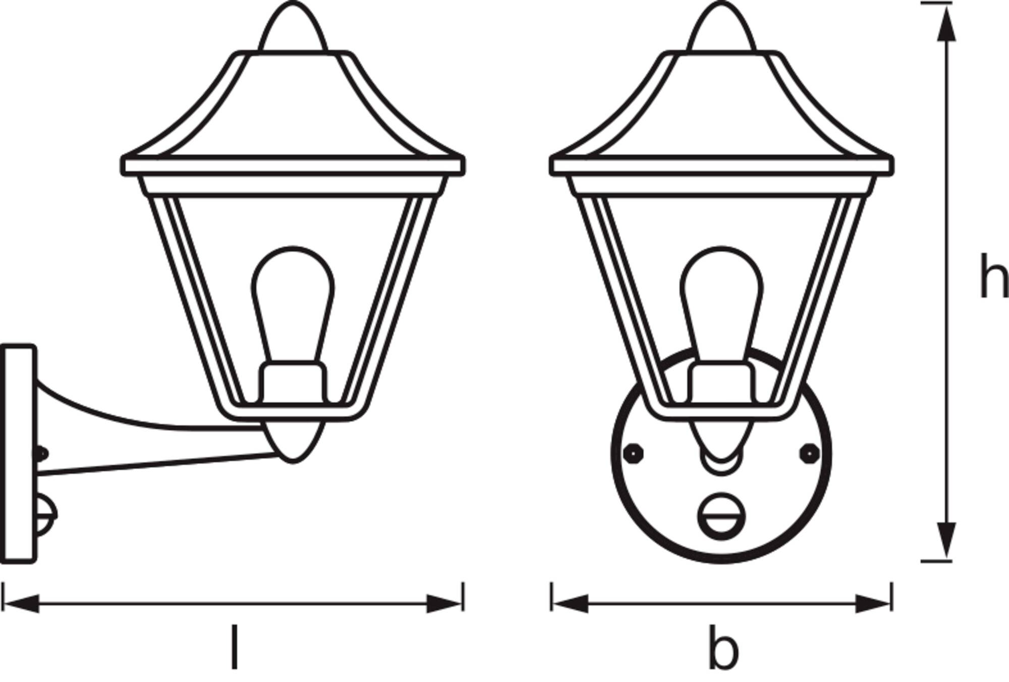 OSRAM HOMELIGHTING ENDURA Classic Tradition Up Sensor E27 Gold 4099854452437 Lampada da parete per esterni a LED LED (mo-3