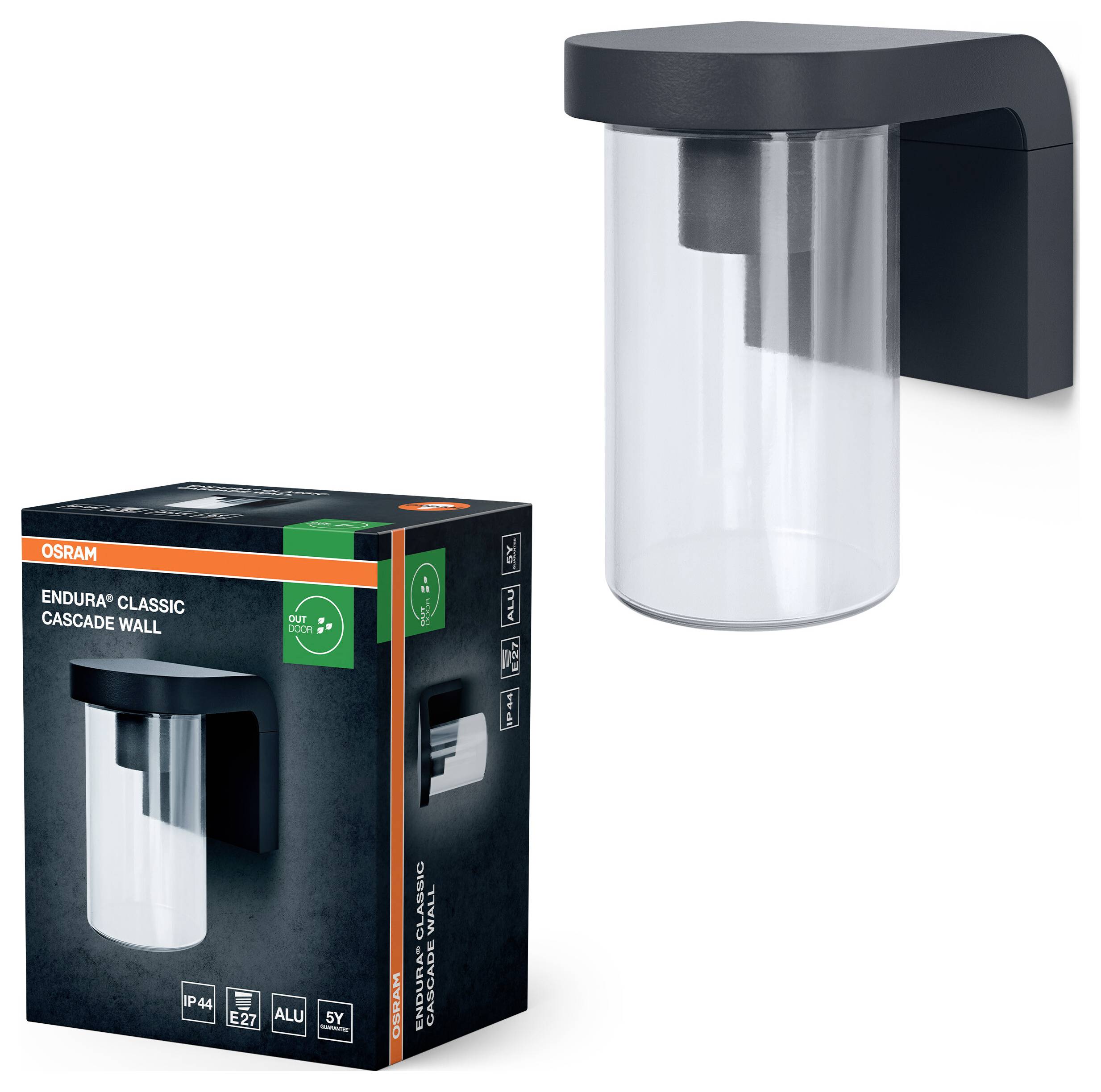 OSRAM HOMELIGHTING ENDURA Classic Cascade Wall E27 Clear 4099854461200 Lampada da parete per esterni a LED LED (monocolo-1