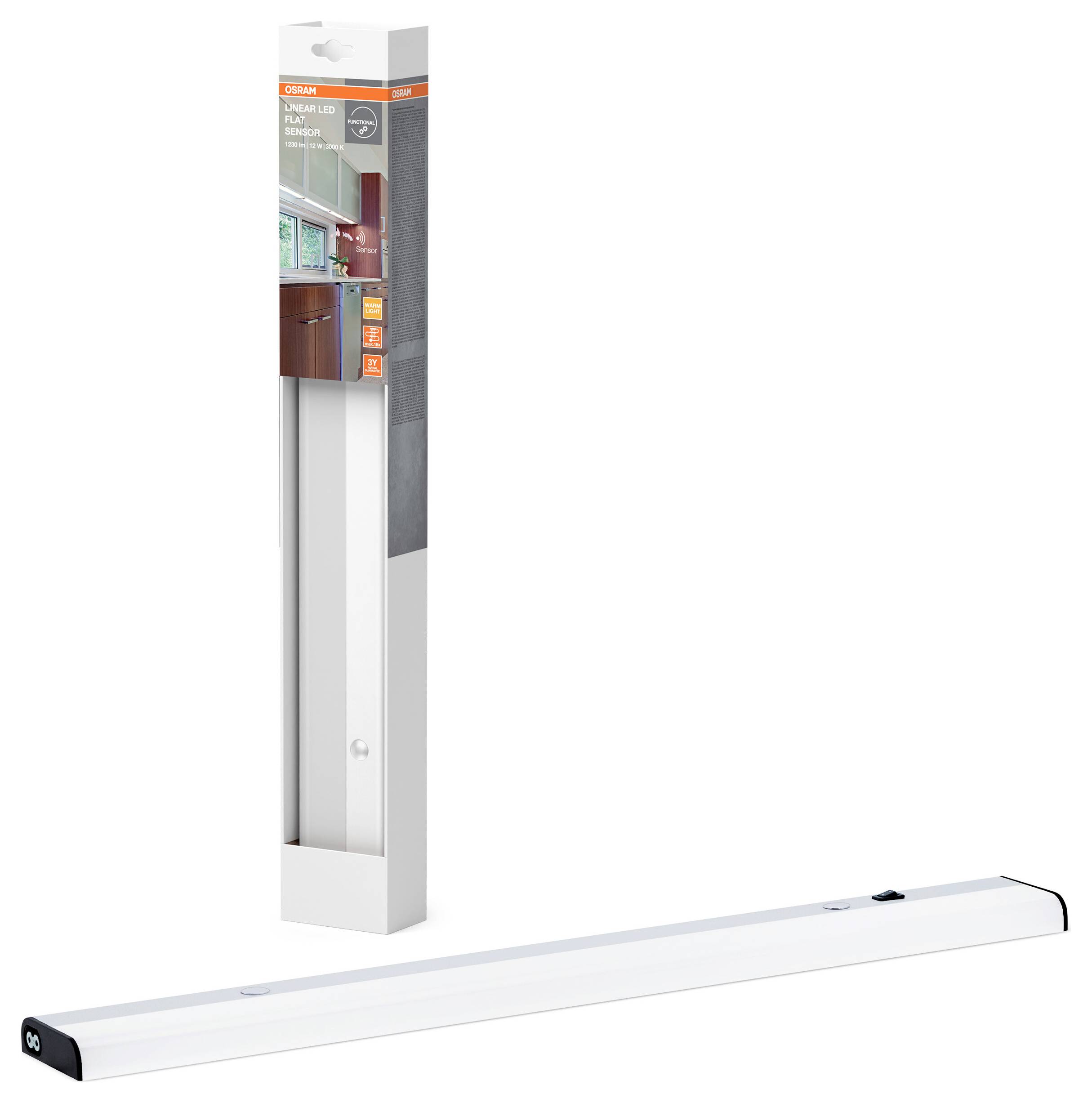 OSRAM HOMELIGHTING Linear LED Flat Sensor 12W 3000K Lampada sottopensile LED con rilevatore di movimento-1