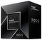 Confezione della serie 'AMD Threadripper Pro 9000' in nero con un design geometrico elegante, che mostra il marchio di processori all'avanguardia.