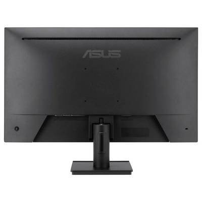 Un monitor nero ASUS, vista posteriore, che mostra il supporto e il pannello posteriore.