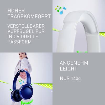 Panasonic RB-HF630BE-W On Ear cuffia auricolare Bluetooth Bianco Riduzione del rumore del microfono headset con microfon-14