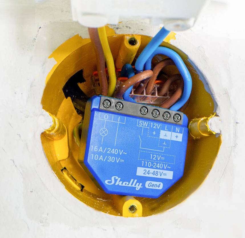 Shelly 1 Gen4 Interruttore senza fili ZigBee-3