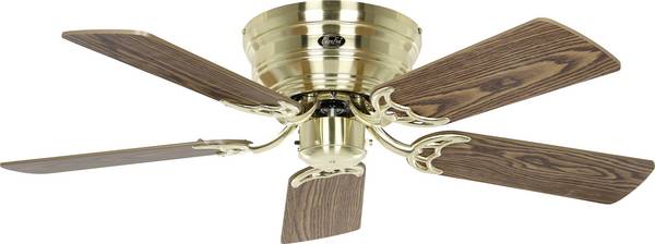 CasaFan FLAT 103-III MG-EA/BU Flügel Eiche antik/Buche Ventilatore da soffitto  65 W (Ø x A) 103 cm x 164 mm Ottone (spazzolato) Pale reversibili, Funzione invernale