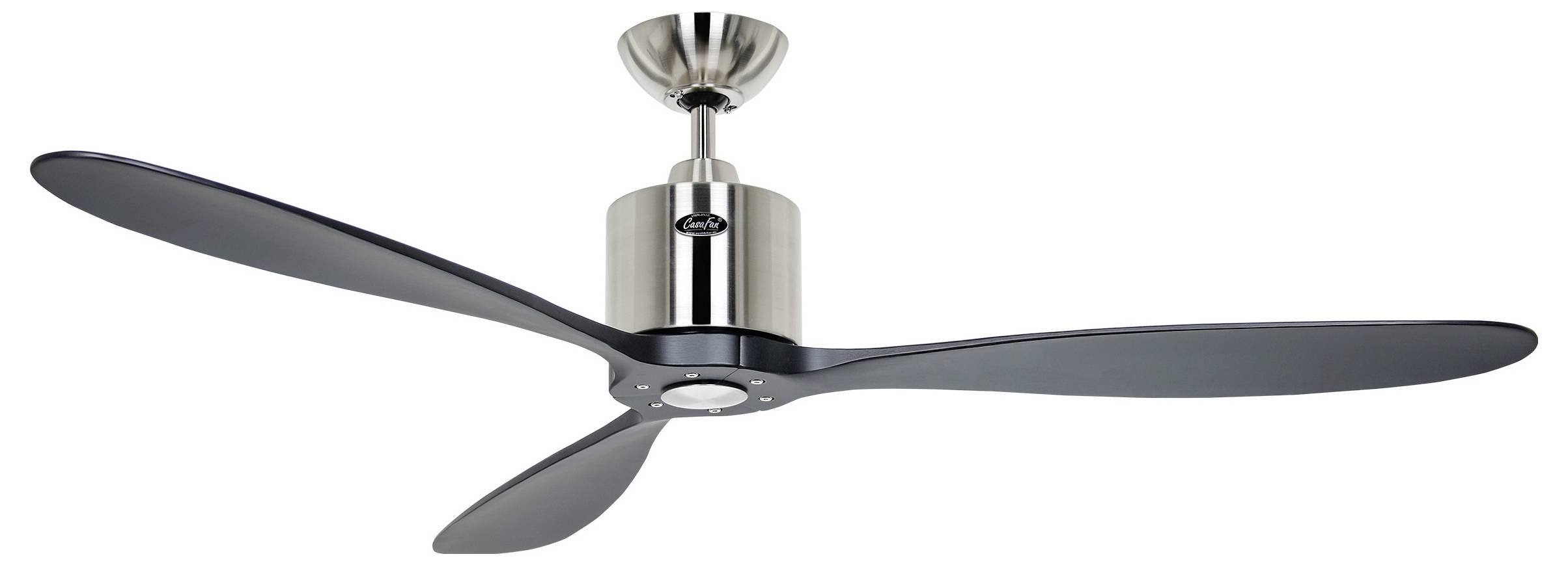CasaFan AEROPLAN ECO 132 BN-SW Flügel Massivholz schwarz Ventilatore da soffitto 27 W (Ø x A) 132 cm x 310 mm Cromo (spa-2