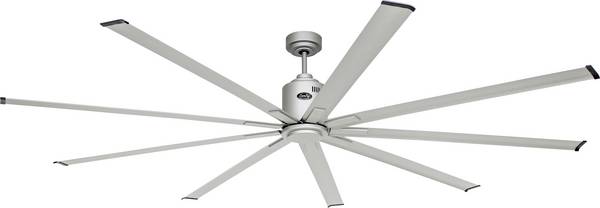 CasaFan BIG SMOOTH ECO 220 TS-TS Flügel Titansilber Ventilatore da soffitto  35 W (Ø x A) 224 cm x 460 mm Titanio con telecomando, Timer, Funzione invernale