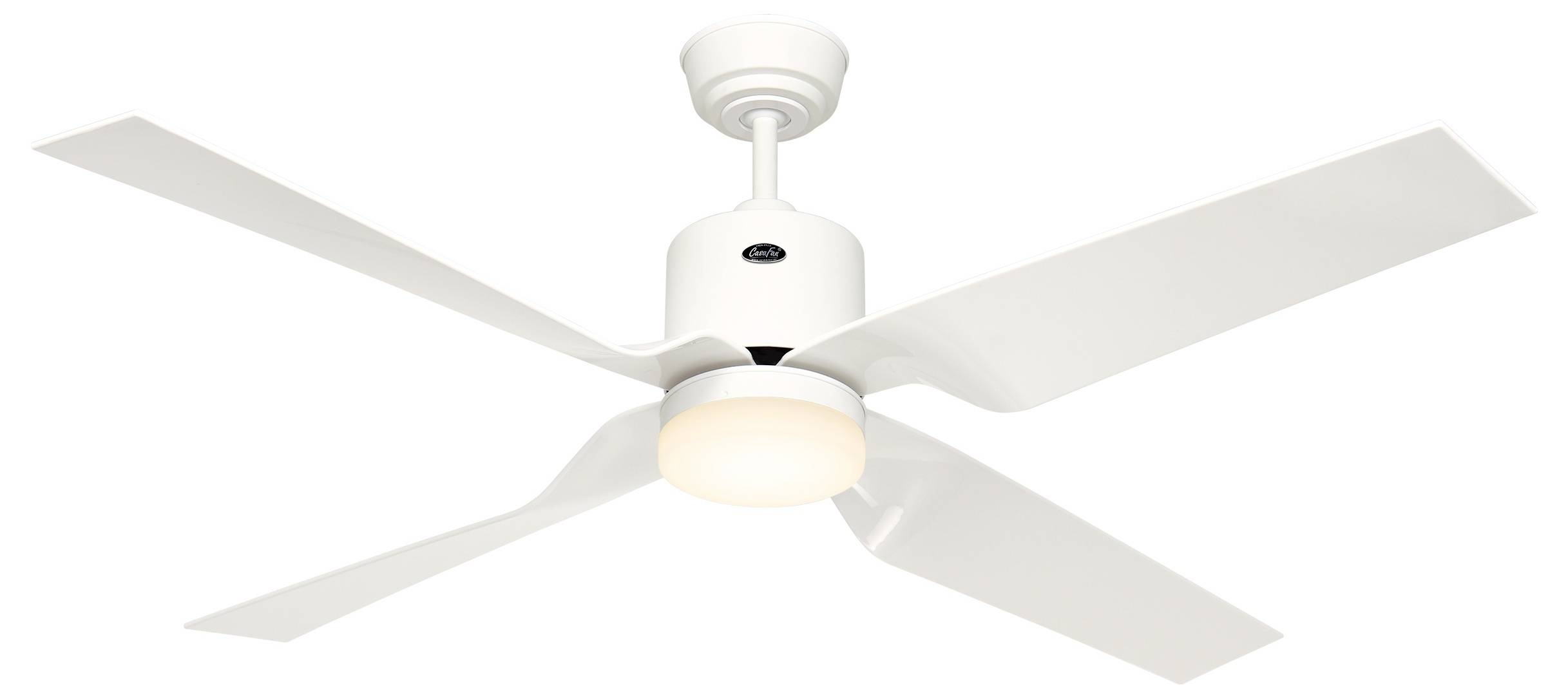 CasaFan ECO VENTOS IP44 132 WE-WE WiFi Flügel weiß Ventilatore da soffitto 26 W (Ø x A) 132 cm x 435 mm Bianco con telec-1