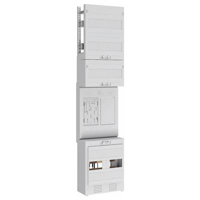 Una pila di quattro involucri elettrici grigi con fessure di ventilazione e pannelli di accesso, utilizzati per organizzare e proteggere componenti elettrici.