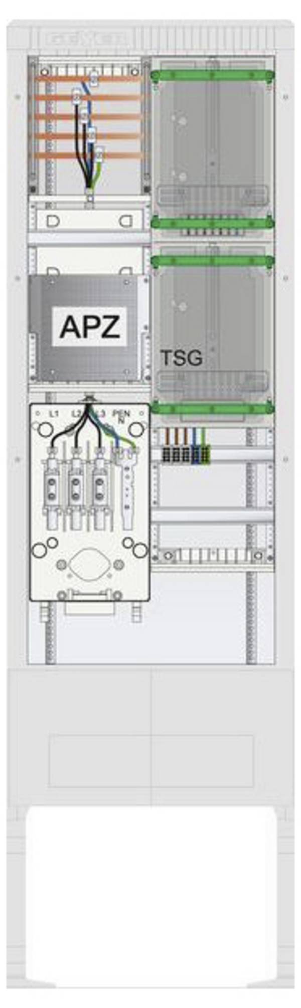 ABN  SZ205ZA1515  SZ205ZA1515  Colonna di collegamento per contatore        Contenuto 1 pz.