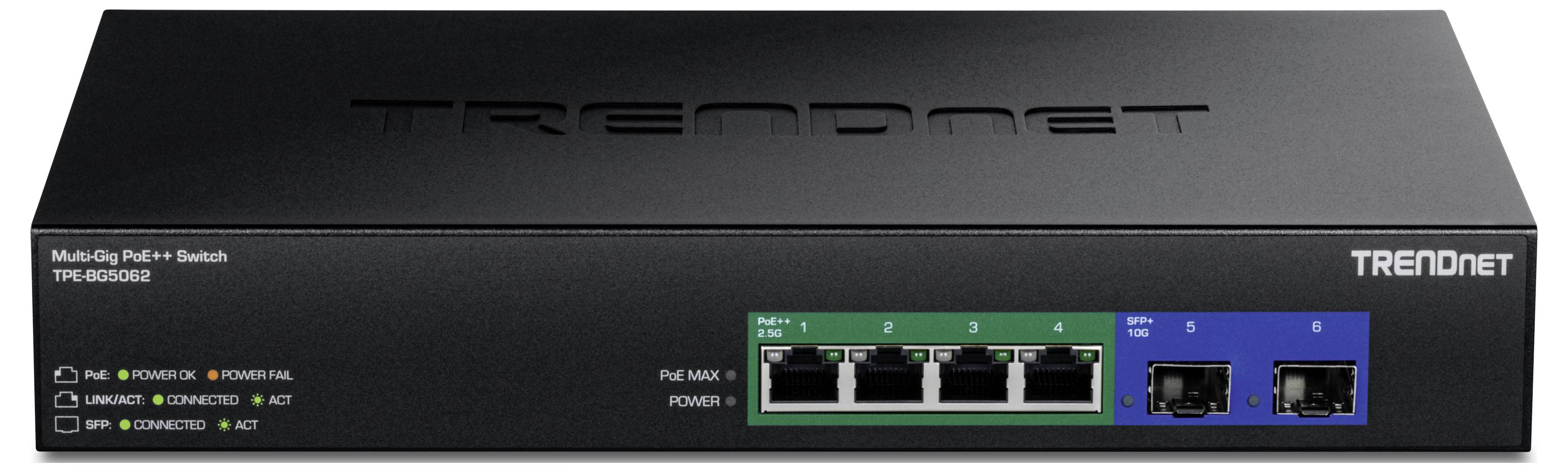 Un interruttore di rete con il marchio 'TRENDnet', dotato di più porte per la connessione di dispositivi.