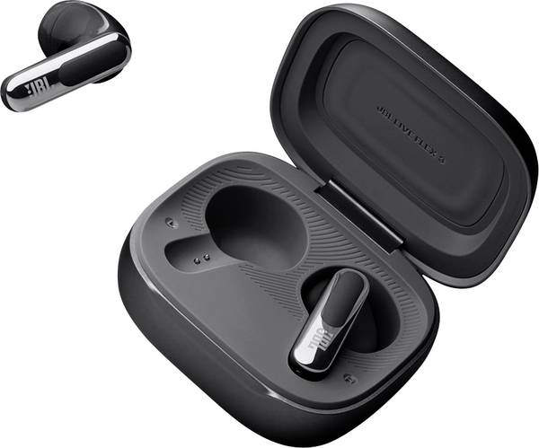JBL Live Flex 3  Cuffie auricolari Senza fili, Bluetooth Stereo Nero Eliminazione del rumore, Riduzione del rumore del microfono Custodia di ricarica, Indicatore di carica della batteria, regolazione del volume, controllo touch, idrorepellente Sport