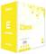 La confezione ZOTAC ZBOX E Series EN275060TC in giallo e bianco presenta un design esagonale e mette in risalto 'Mini to the Max' e 'Empower the Future'.
