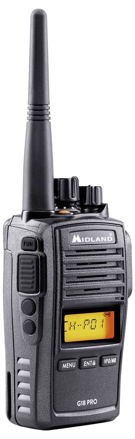 Midland Midland G18 Pro NC, PMR446 Funkgerät C1145.04 Radio PMR-1